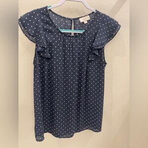 LOFT Polka Dot Blouse